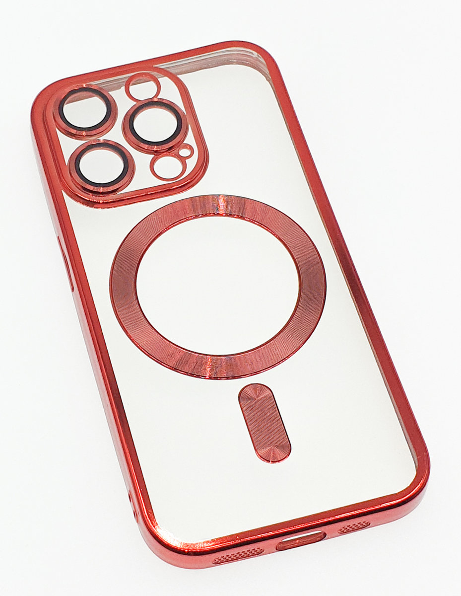 Luxury Transparent Case MS Червоний на всі актуальні моделі