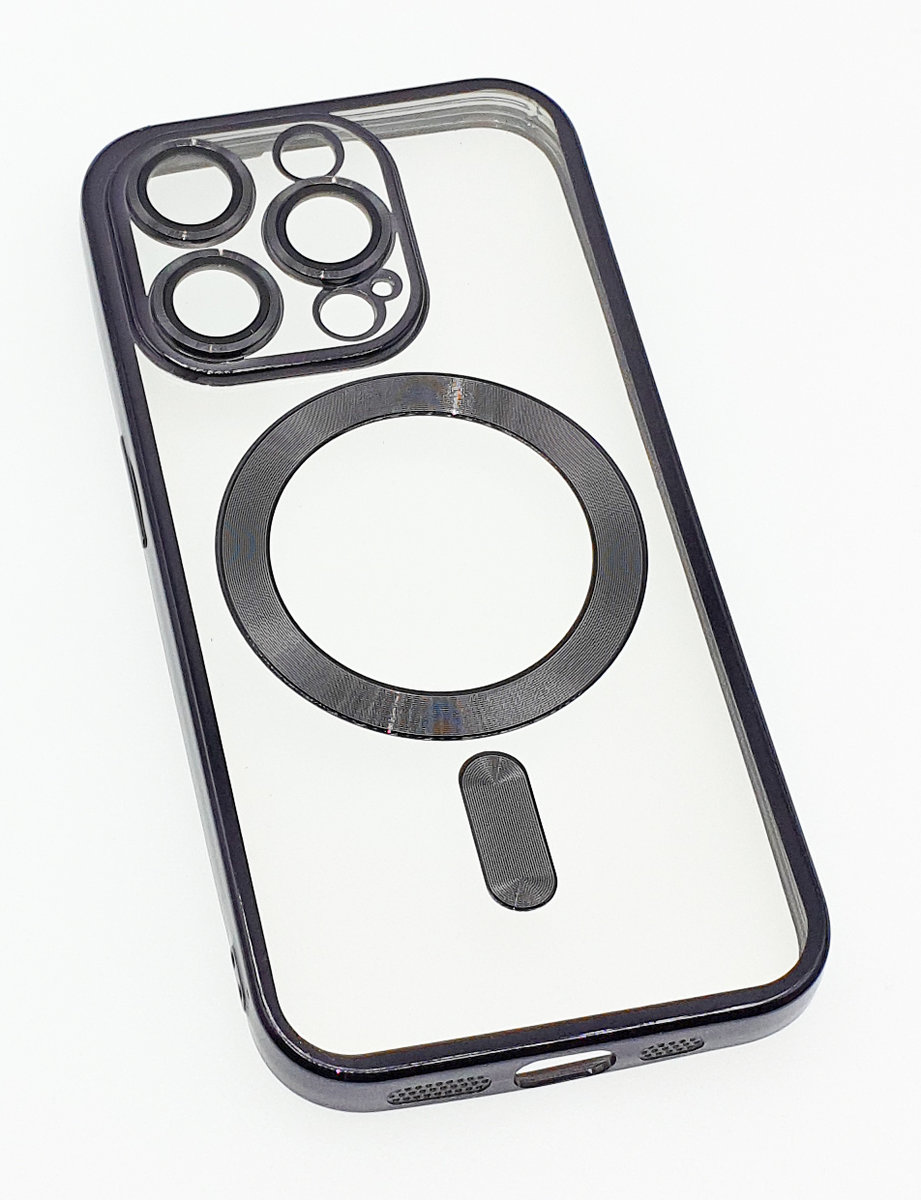 Luxury Transparent Case MS Чорний на всі актуальні моделі